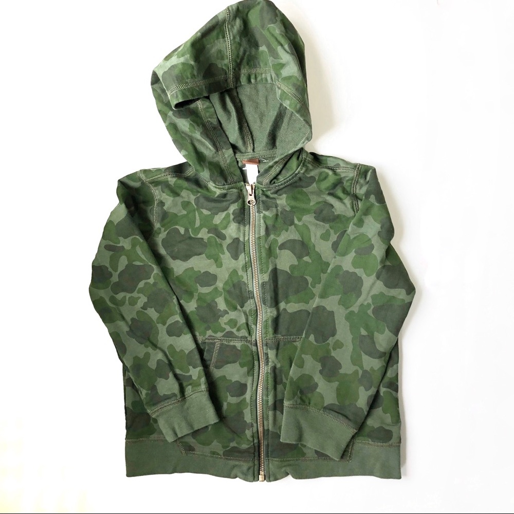 Tea Collection camo zip up hoodie unisex kids sz‎ 6